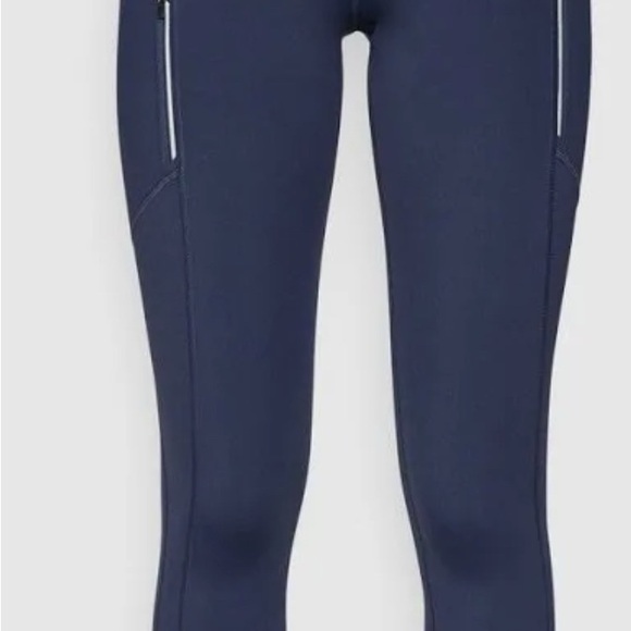 Athleta Navy Blue Rainier Tight Leggings with Zipper Pockets - Picture 10 of 12